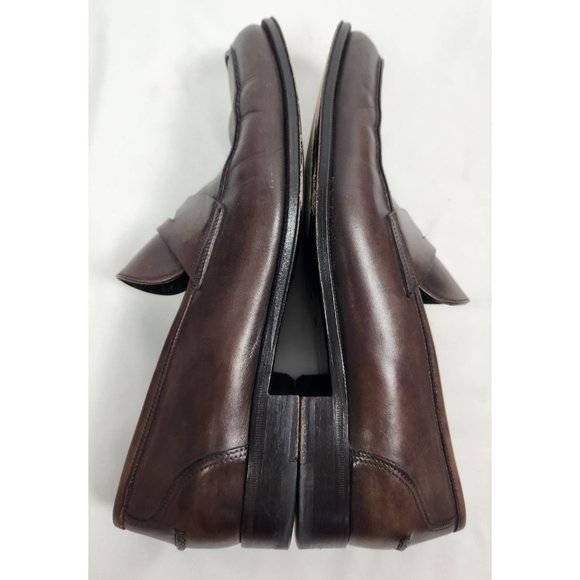 BRUNO MAGLI Men's Sz. 9.5M Rela Brown Leather Penny Loafer Dress Shoes - Picture 7 of 9